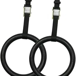HEAVENGLOW Gymnastic Rings for Adults with Adjustable Straps for Hotel Office Men Women Black-Sporting Goods-Team Sports-Gymnastics-Equipment-2 Pieces Gymnastics Rings2 Pieces Straps-picture-13