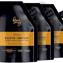 Bean Song Ready to Use South Indian Filter Coffee Decoction - 200ml (Pack of 3), 600ml | Instant Filter Coffee Decoction | Authentic 100% ‘A’ grade Arabica & Robusta Blend coffee-picture-29