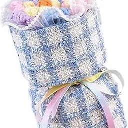 BNF®Completed Crochet Flowers Bouquet for Anniversaries Birthday Valentine's Day 4 Color Flower|Home & Garden |Home Décor|Floral Décor-image-67