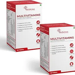 Herbal Max Multivitamin Tablets – 120 Tablets (Pack of 2) | With Zinc, Vitamin C, D3 & Multiminerals | Daily Immunity, Energy & Antioxidant Support | For Men & Women-image-27