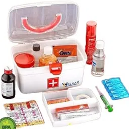 Medicine Box, Medical Box, First aid Box, Multi-Purpose Box, Multi Utility Storage with Handle Containers Medicine Box nizer Home Emergencies Pill Case with Compartments and Handle M (17 -P2166)-picture-10