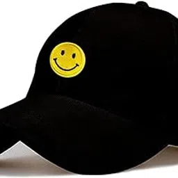 zonkar Smiley Primum Cotton Summer Classic Adjustable Unisex Outdoor Activites Sports Embroidered Cricket Cap-picture-26