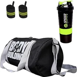 hang it Gym Bag Combo for Men ll Gym Bag, Green Bottle, Green Wristband ll Gym kit for Men and Women ll Gym Bag & Fitness Kit & Gym Bag Combo-picture-17