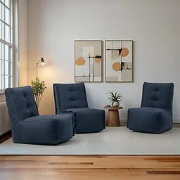 Wakefit Cirro Modular Floor Sofa| Three Seater | Stylish & Cozy | Detachable Zip| Convertible|Molphino Cobalt Blue-picture-18