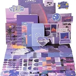 YagCu Scrapbook Kit for Beginners, Aesthetic Junk Journal Supplies, Scrapbooking and Journaling Materials, Bullet Journals Stationery, Planner DIY Arts Craft, Women Adults image 1