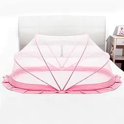 TurtleGrip Crib Net, Portable Baby Mosquito Net Anti-Bug | Size: 135 x 65 x 65cms, for (0 to 24 Months) Baby Color: Pink-picture-32