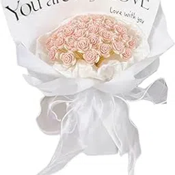 MERISHOPP®DIY Simulation Rose Flower Bouquet 19 Pieces Small Rose Durable Holiday Gift Pink|1 Set DIY Simulation Flower Bouquet (19 Pieces Small Flowers)|Crafts-picture-62