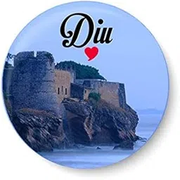 PEACOCKRIDE Love Diu I Souvenir l Travel I Fridge Magnet (Metal, Multicolour, 75mm)-image-21
