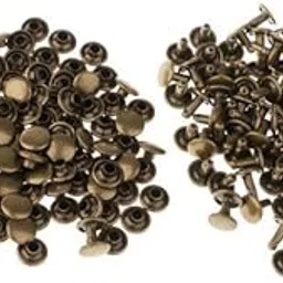 FABLOFT® 2x100 Pieces Leather Repair Double Cap Rapid Rivets 8mmx4mm, 8mmx7mm Bronze-picture-24