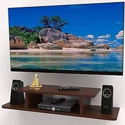 OVI Group Wooden Set Top Box Stand for LED, LCD, WiFi, Speaker Stand MDF (Medium Density Fiber) Number of Shelves - 2-image-2