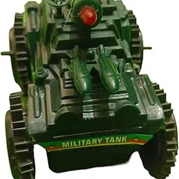 Military Tumbling Tank Toy for Kids – 360° Stunt Action All-Terrain Fighter Tank with Red Flashing Light | Battery Operated | Made in India (Green)-picture-32
