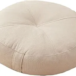VELURA Round Floor Pillow Premium Small for Yoga Sofa Bed Adults Kids Floor Seating Beige|1 Round Floor Pillow|Pillows| Home D?©cor |Home & Garden-picture-20