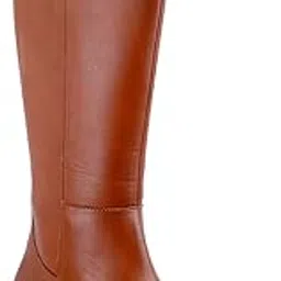 baxxico Women's Faux Leather Formal Slip-on Knee Zipper Shoes-picture-14