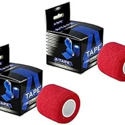 A-TAPE Cohesive Crepe Elastic Self Adhesive Crepe Bandage Red (Pack of 2, 5 cm X 4.5 Mtr)-picture-10