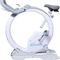 KFS FITNESS Smart Circle Exercise Bike with Bluetooth Connectivity for Virtual Apps, Dual-Stage Belt Drive, 3Kg Flywheel, 32-Level Resistance, LED Console Display, Max Load 100kg - White-picture-25