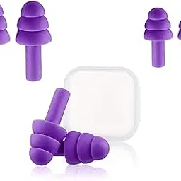 james international Ear Plugs for Sleeping Noise Cancelling Reusable Silicone Earplugs for Sleeping, Shooting, Swimming, Study, Work, Travel, Suitable for Kids and Adults(3 Pair) Purple-picture-29