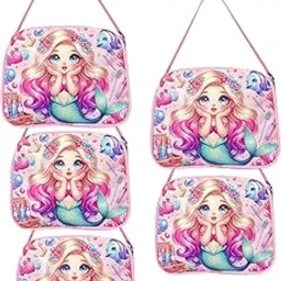 Le Delite Birthday Party Return Gifts For Kids I Multipurpose Cartoon Theme Sling Bag For Boys, Girls, Birthday Return Gifts, Picnic Bag For Kids (cranberry, pack of 5)-image-7