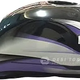 Petrol Tank for HF Deluxe BS4 model motercycle (Black/Purple)-image-1