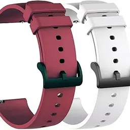 19mm Watch Strap Band Soft Silicone Replacement Wristband with Metal Buckle Straps Compatible with Noise ColorFit Pulse, Beat, Pro 2/Oxy & Boat Strom Smartwatch Comfortable Durable 19MM-picture-15