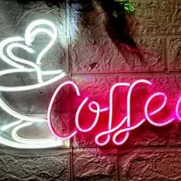 Wall Mitra Coffee neon Sign for Room Decor, Birthday, Anniversary, Party Room, Home Wall Decor, neon Light/Sign for Restaurant, Bedroom, bar, Cafe and Club(12x18 inches) Pink White-image-40