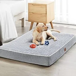 WNPETHOME Orthopedic Dog Bed for Large Dogs, Extra Large Waterproof With Removable Washable Cover & Anti-Slip Bottom, Egg Crate Foam Pet Mat, Multi-Needle Quilting XL Crate Bed-picture-52