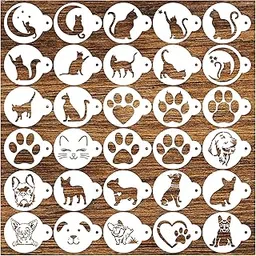 30 Dog Cat Stencils for Cookie Coffee, Crafts, Wood Burning, Drawing, Art, Paint, Wall, Cake, Canvas, Furniture, Paper, Wood-picture-24