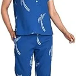 Night Suit for Womens Cotton Top and Pyjama Lounge Night Suit Set Wear Night Dress for Women-picture-17