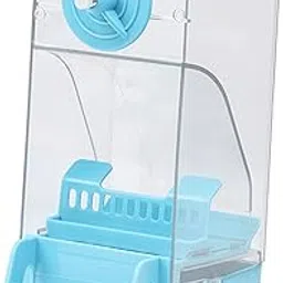 Enakshi (Label) Creations Bird Cage Feeder Detachable Leakproof Parrot Feeder for Canary Finch Budgies Blue|Home Decor|Figurines-image-53