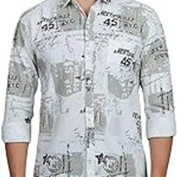akkicreation Cotton Solid Full Sleeve Dual Colour Printed Shirt-picture-13
