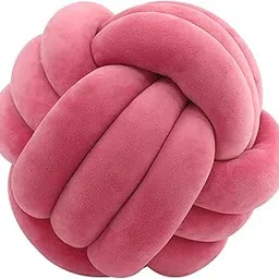 SECRET DESIRE™ Knot Pillow Ball Thick Comfortable Knotted Pillows for Living Room Home Sofa Light Rose Red-picture-14
