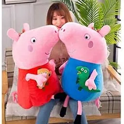 Besties Soft Toys Pig Set Toys, Baby Toys, Kids Toy, Soft Toy, Toy for Girl, Birthday Gift for Girl/Boys, Toy Gift for Girls, (Peppa Pig Set 25cm)-picture-11