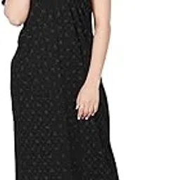 Kajal Apparel Sinkar Cotton Printed Half Sleeves Nighty for Women | Soft & Comfortable Cotton Night Dress | Stylish Printed Long Nighty for Ladies-picture-17