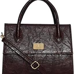 esbeda Brown Color Structured Top Handle Handbag For Women-picture-12