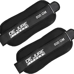 DE JURE FITNESS Ankle & Wrist Weight Set, Adjustable Strap, (P) Z-Black (0.5 KG PAIR)-picture-60