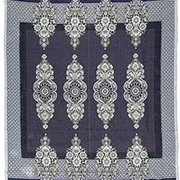 Varunavi Solapuri Chaddar Flowers Double Blanket Bedspread Bed Sheet 72 in X 100 in (182X254 Cms) (Purple)-picture-27