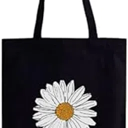 the sack co. Women's and Girl's Tote Bag for Daily Use Fashionable Black Bag with Spacious Compartments | Durable and Lightweight Shoulder Bags Shopping and College Use |Travel and Beach image 1