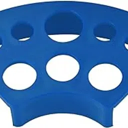 8-holes Fan-shaped Plastic Tattoo Ink Holder (blue) | Durable Material | Fan-Shaped Layout | Lightweight & Portable | Stable & Non-Slip-image-0