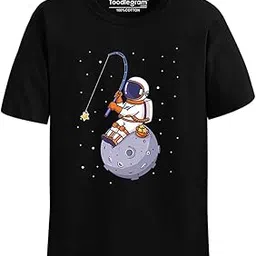 toodlegram Plus Size T-Shirt for Men, Roundneck, Halfsleeves, 100% Cotton, Soft Material, Comfortable & Leight Weight, Astronaut Collecting Unisex T-Shirt-picture-50
