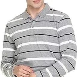 godfrey Full Sleeve Cotton Polo T Shirt for Man with Pocket - Men Tshirts Regular Fit-picture-21