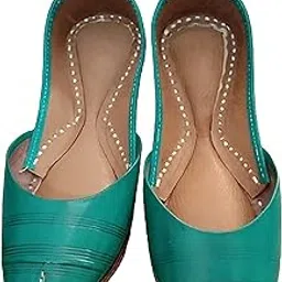 Raj Punjabi Jutti Cut Shoes for Girls (6_Blue)-picture-48