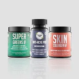 Mango Herbs Skin & Health Wellness Combo | Super Greens Pro (150g Powder), Anti-Acne Pro (60 Veg Tablets), Skin Collagen Pro (240g Powder) | Detox, Clear Skin, Hydration & Collagen Support | Plant-Based, Vegan, Natural-picture-21
