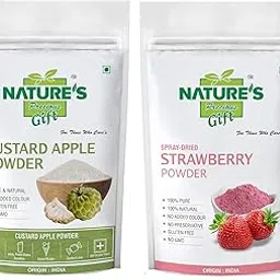 NATURE'S GIFT - FOR THOSE WHO CARE'S Custard Apple & Strawberry Fruit Powder - 1 KG Each (Super Saver Combo Pack)-image-50