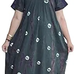prayagi Women's Cotton Printed Maxi Nighty-picture-12