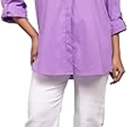 swagsanskriti Pure Cotton Oversized Shirt for Girls, Womens, Perfect as Casual, Formal All Outfits-picture-30