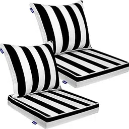 INFBLUE Deep Seat Cushion Set 24 x 24 inches Outdoor Patio Seat and Back Cushion Chair Cushions for Outdoor Furniture Water Repellent Set (2 Sets)-picture-58