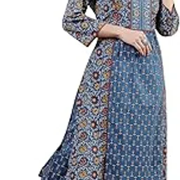nayam by lakshita Floral Printed Panelled Cotton A line Kurta and Palazzo Set for Women-picture-21