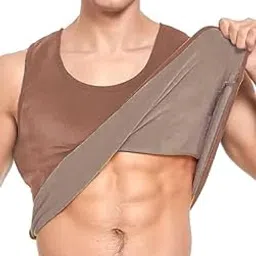 fashiol Men Winter Fleece Lined Thermal Vest | Sleeveless Warm Inner Tank Top Undershirt for Cold Weather-picture-48