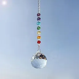Mannikin Hanging Window Chakra Suncatcher, Glass Crystal Suncatchers Pendant, Rainbow Feng Shui Prism Ball-picture-30