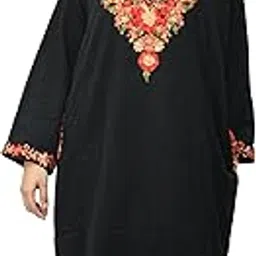hautemoda Women Woollen Kurta Phiran with Kashmiri Embroidery-picture-44