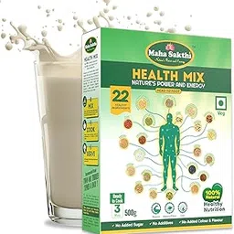 Maha Sakthi Health Mix Powder for Kids Adults 500g| Sugar Free Protein & Fiber Multigrain Nutrition Drinks| All Natural Millet-Based Growth & Boost Immunity Milk Drink, No Preservatives (Pack of 1)-picture-12